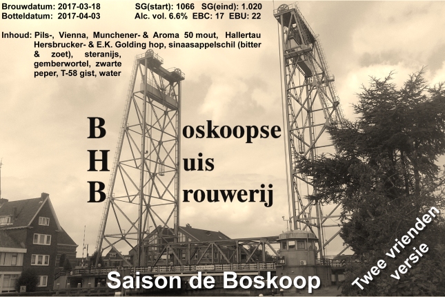 Saison de Boskoop, batch 013, Twee Vrienden versie