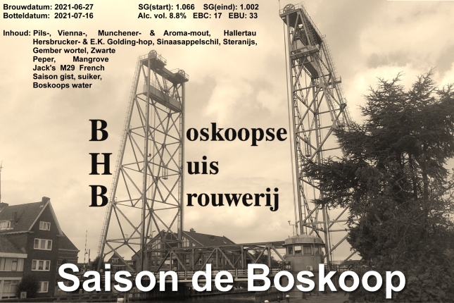 Saison de Boskoop, batch 039